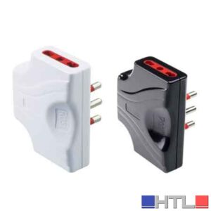 ADATTATORE TRIPLO EXTRAPIATTO 16A ROSI 2P+T - prese 10/16A 2P+T, Colore Bianco