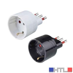 ADATTATORE SEMPLICE SCHUKO 10A ROSI 2P+T - prese 10 2P+T, Colore Bianco