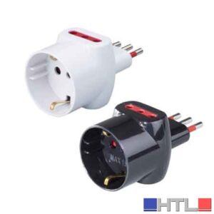 ADATTATORE TRIPLO SCHUKO/BIVALENTE 10A ROSI 2P+T - prese 10A 2P+T, Colore Bianco