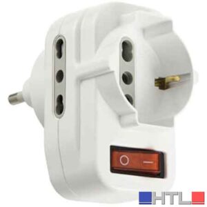 ADATTATORE TRIPLO ROTANTE 16A 2P+T - presa 10/16A 2P+T