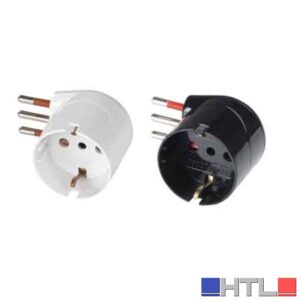 ADATTATORE SALVASPAZIO 90° SCHUKO 10A ROSI 2P+T - prese 10 2P+T, Colore Bianco