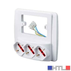 MULTIPRESA DA INCASSO SCHUKO 'EMILIA SMART' ROSI 3 Prese schuko 2P+T 10/16A - Colore Bianco