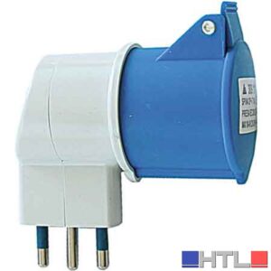 ADATTATORE INDUSTRIALE 16A 90° Spina 2P+T 250V - Presa 2P+T 220V