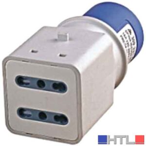 ADATTATORE INDUSTRIALE OR Spina 2P+T 16A 220V CEE - P. 2P+T 10/16A 250V