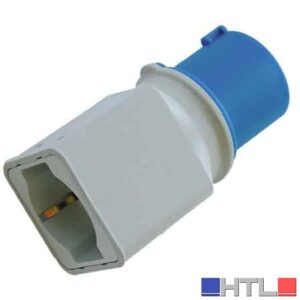 ADATTATORE INDUSTRIALE F. Spina 2P+T16A 220V CEE-P.Schuko 10/16A
