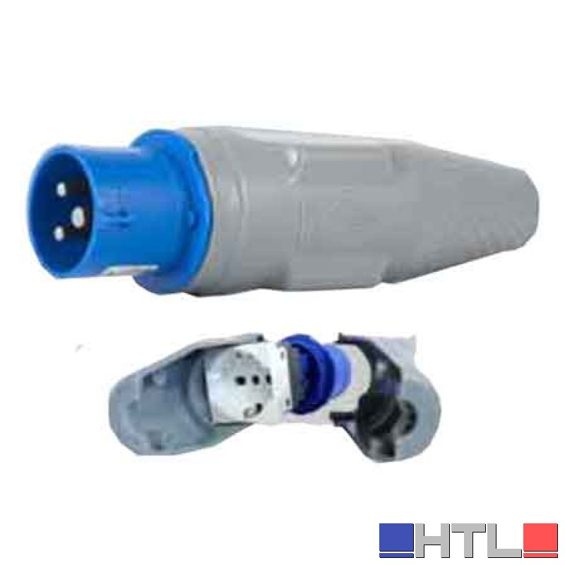 ADATTATORE CONVERTISPINA spina 2P+T 16A 230V CEE - presa schuko 10/16A 230V