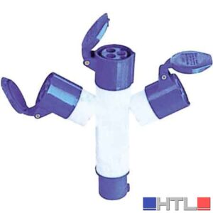MOLTIPLICATORE INDUSTRIALE 220V Spina 2P+T 16A 3 prese 2P+T 16A