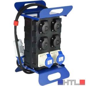 QUADRO DI DISTRIBUZIONE PORTATILE CON INTERRUTTORE DIFFERENZIALE cm 20x22x36h