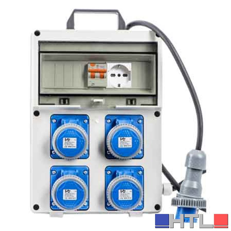 QUADRO DI DISTRIBUZIONE 220V CON PRESA SCHUKO cm 25,5x12,5x35,5h