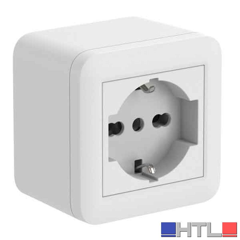 CONTENITORE CON PRESA SCHUKO 'FIXA' ELECTRALINE Colore bianco