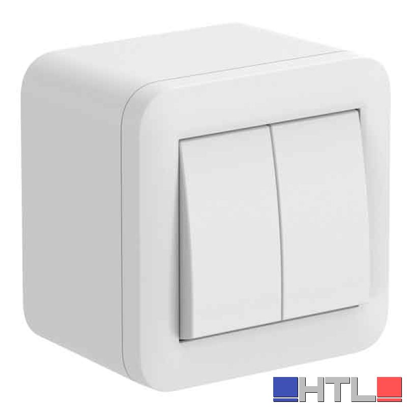 CONTENITORE CON DOPPIO DEVIATORE 'FIXA' ELECTRALINE 10A - Colore bianco