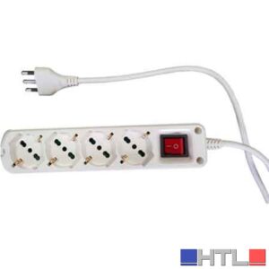MULTIPRESA CON INTERRUTTORE CARDINALE 3 posti