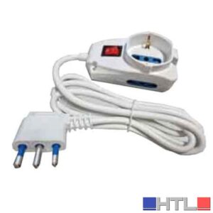 MULTIPRESA CON INTERRUTTORE 3 VIE CARDINALE 1+2 posti