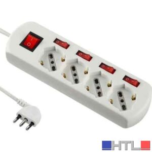 MULTIPRESA CON INTERRUTTORI INDIPENDENTI 4 posti