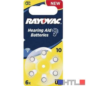PILA PER ACUSTICA 'RAYOVAC 10' Blister 6 Pezzi (Confezione da 10)