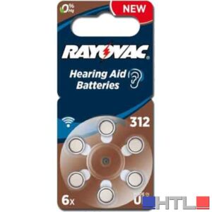 PILA PER ACUSTICA 'RAYOVAC 312' Blister 6 Pezzi (Confezione da 10)