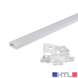 CANALINA PER STRIP LED '5191' 17,6x7 mm, Larghezza interna max. 12,1 mm  - Barra 2 mt