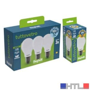 LAMPADA A LED MOD. 'GOCCIA' TUTTOVETRO BEGHELLI 12W - E27 - 1500Lm - 3000K