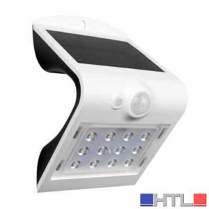 APPLIQUE A LED CON PANNELLO SOLARE E SENSORE 'ARCADIA' 3W - 200Lm - 6000K - Colore Bianco