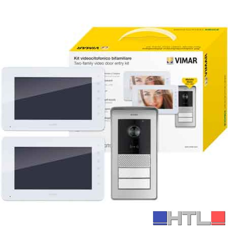 KIT VIDEOCITOFONO BIFAMILIARE 'K42911' VIMAR Due schermi 7"