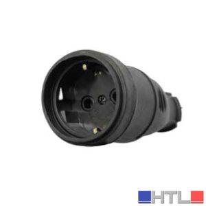 PRESA MOBILE SCHUKO 16A IN GOMMA  CARDINALE 2P+T