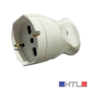 PRESA MOBILE SCHUKO/BIVALENTE 10/16A CARDINALE 2P+T