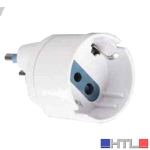 ADATTATORE SEMPLICE SCHUKO/BIVALENTE 16A CARDINALE spina 16A 2P+T  - presa schuko 10A 2P+T