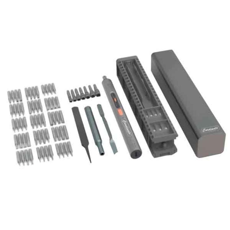 MINI CACCIAVITE DI PRECISIONE A BATTERIA CON INSERTI CARDINALE 3,7 V - 72 pezzi - immagine 2