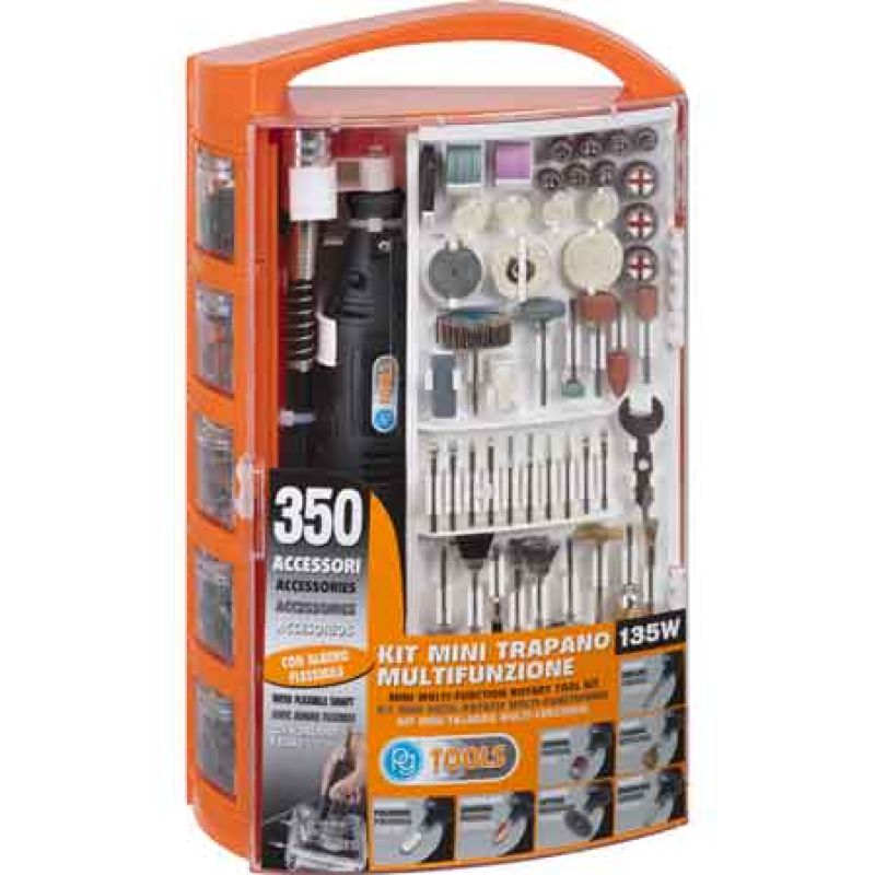 KIT MINI TRAPANO 'PG138W' 350 accessori -135 watt - immagine 2