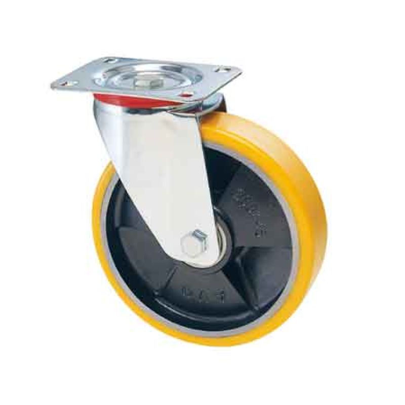 RUOTA INDUSTRIALE GIREVOLE ART. 22 AVO 125x25 mm - portata 170 kg - immagine 2