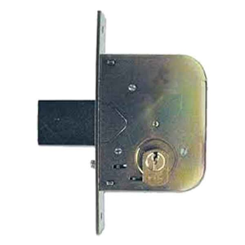 SERRATURA AD INFILARE PER CANCELLI ART. 604 ISEO E45, Scatola 83x105 mm - Catenaccio standard (Confezione da 2 pezzi) - immagine 2