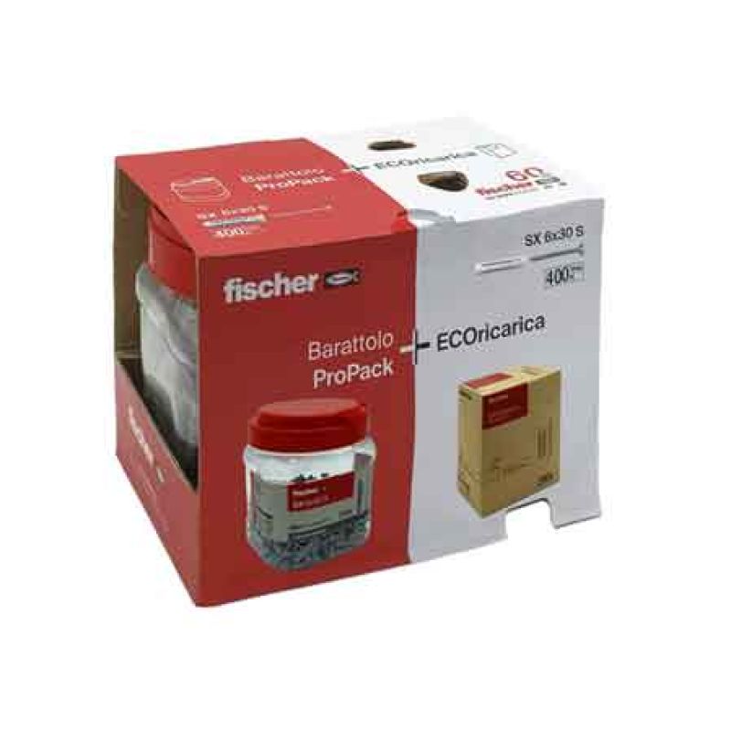 TASSELLO CON VITE 'SX' IN BARATTOLO SX 6S - Barattolo 200 pezzi + Ricarica Eco 200 pezzi - immagine 2