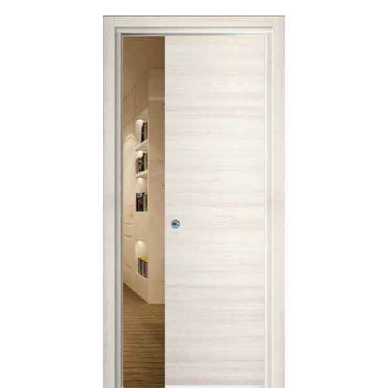PORTA SCORREVOLE REVERSIBILE PALISSANDRO BIANCO EFFETTO VENATO 700x2100h mm - immagine 2