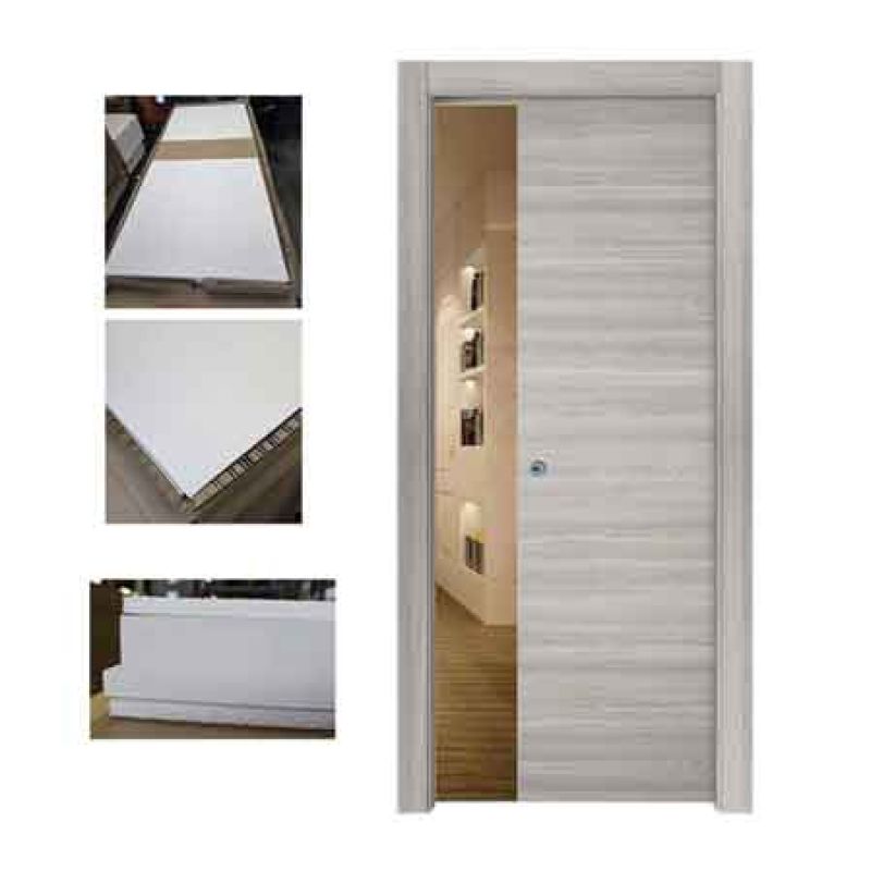 PORTA SCORREVOLE REVERSIBILE OLMO GRIGIO EFFETTO VENATO 600x2100h mm - immagine 2