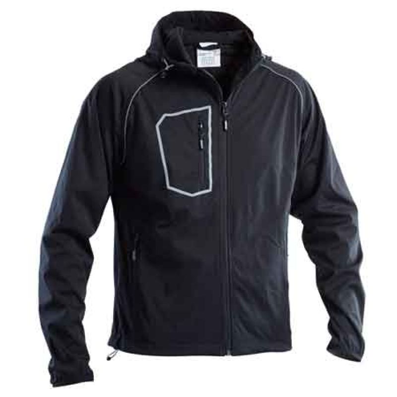GIUBBINO SOFTSHELL CON CAPPUCCIO 'FASTEN' NERO Tg. L (52-54) - immagine 2