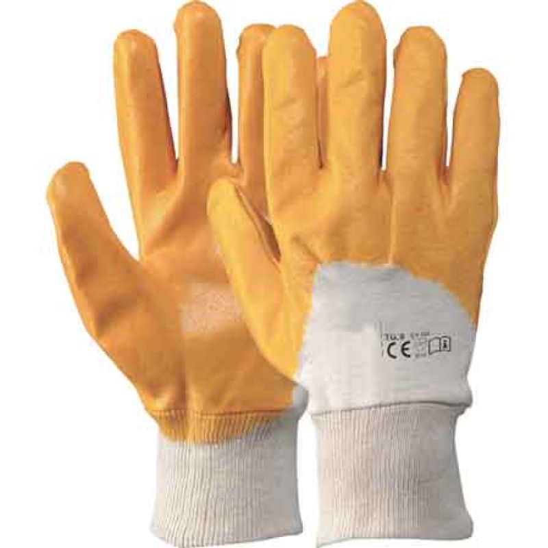 GUANTO COTONE/IMPREGNATO NBR GIALLO Tg. 10 (Confezione da 12 paia) - immagine 2