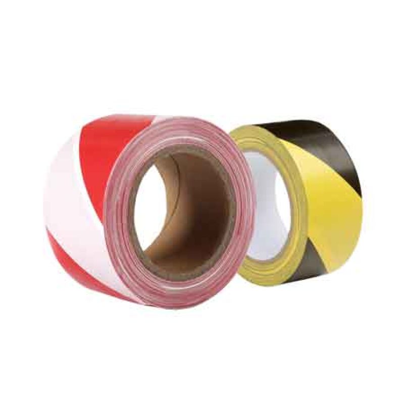 NASTRO SEGNALETICO ADESIVO 50 mm x 33 mt - Colore bianco/rosso - immagine 2