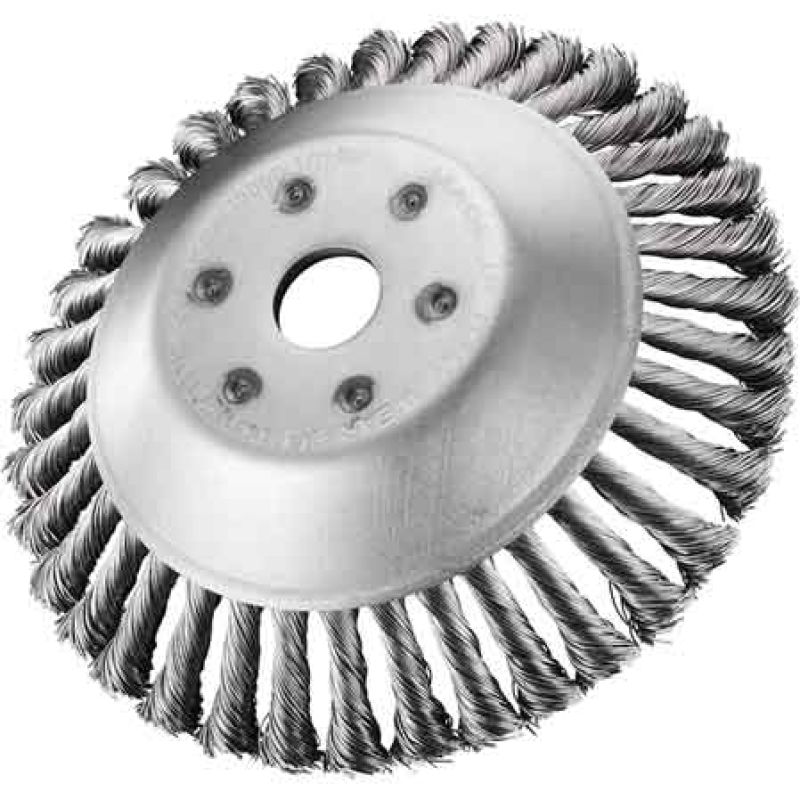 SPAZZOLA CONICA PER DECESPUGLIATORE 200 mm - 36 mazzetti - immagine 2