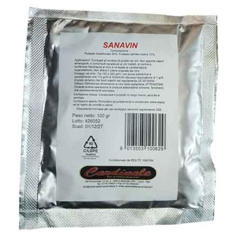 DISACIDANTE PER VINI 'SANAVIN' 100 gr - immagine 2
