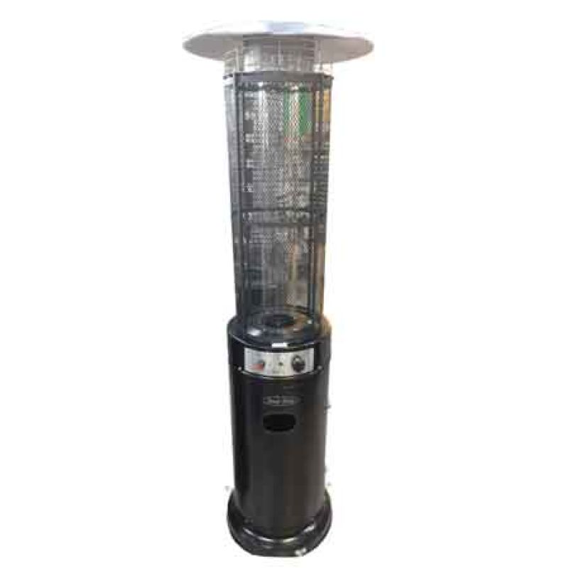 STUFA A FUNGO CON TUBO VETRO CARDINALE 11000 Watt - Col. Nero - immagine 2