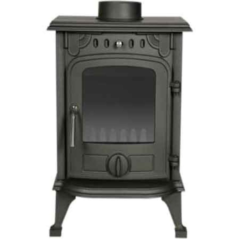 STUFA A LEGNA IN GHISA 'VESUVIO' IDEAL STAR 438x324x609h mm - immagine 2