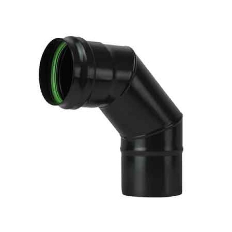 GOMITO A 90° PER STUFE A PELLET 'LIGHT' Ø 100 mm - immagine 2