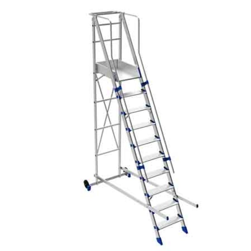 SCALA RICHIUDIBILE CON PIATTAFORMA 'FORTEZZA' 6 gradini - H. 285 cm - immagine 2