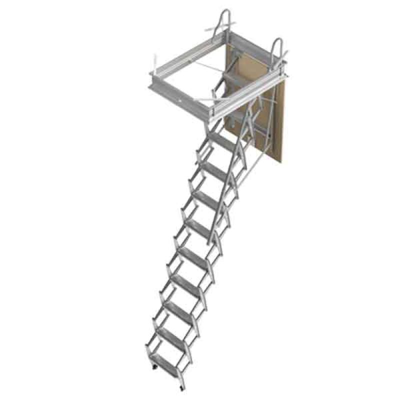 SCALA RETRATTILE A PANTOGRAFO 70x90 cm -11 Gradini - H 300 cm - immagine 2