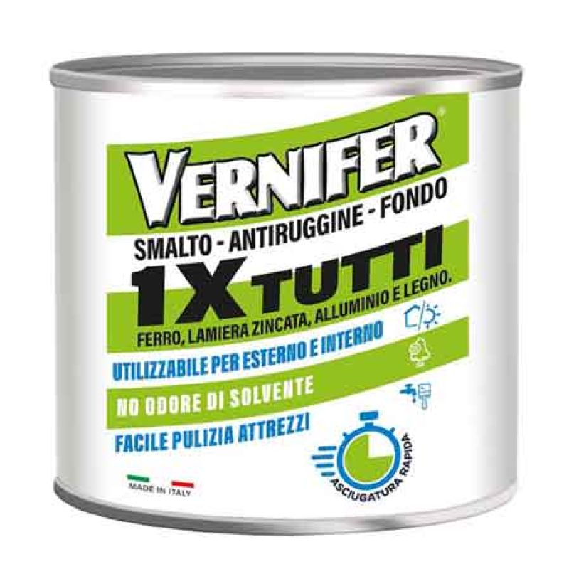 SMALTO ANTIRUGGINE FONDO '1XTUTTI' VERNIFER 500 ml - Antracite antichizzato - immagine 2