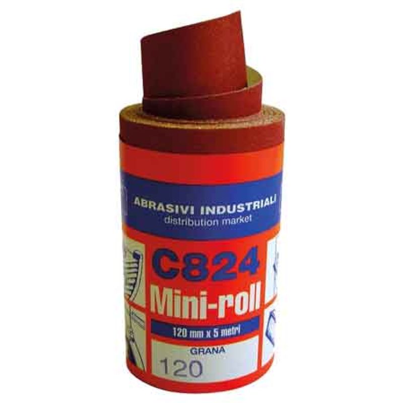 CARTA ABRASIVA 'C824' 5 MT mm 115x5 mt - grana 40 - immagine 2
