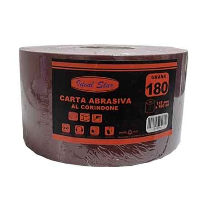 CARTA ABRASIVA CARDINALE grana 100 - rotolo mm 115x100mt - immagine 2