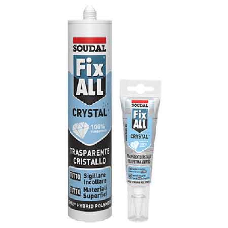 ADESIVO SIGILLANTE 'FIX ALL CRYSTAL' SOUDAL 290 ml - Trasparente - immagine 2