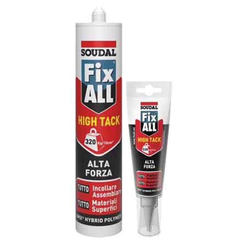 ADESIVO SIGILLANTE 'FIX ALL HIGH TACK' SOUDAL 125 ml - Bianco - immagine 2