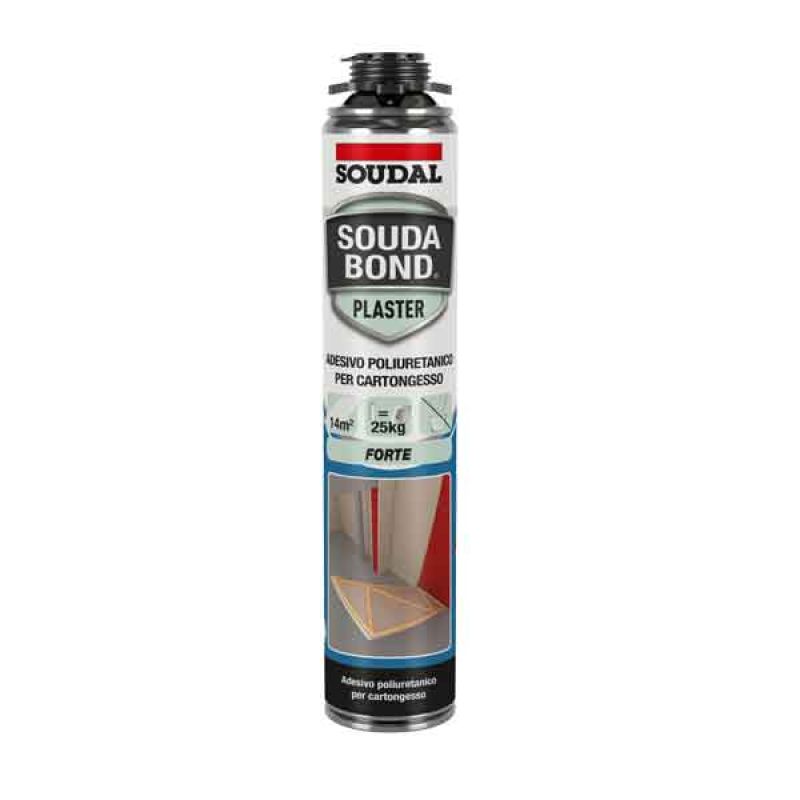 ADESIVO POLIURETANICO 'SOUDABOND PLASTER' SOUDAL 750 ml - Pistola - immagine 2